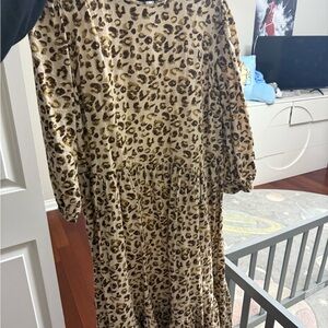 ASOS Leopard Print Long Sleeve Dress